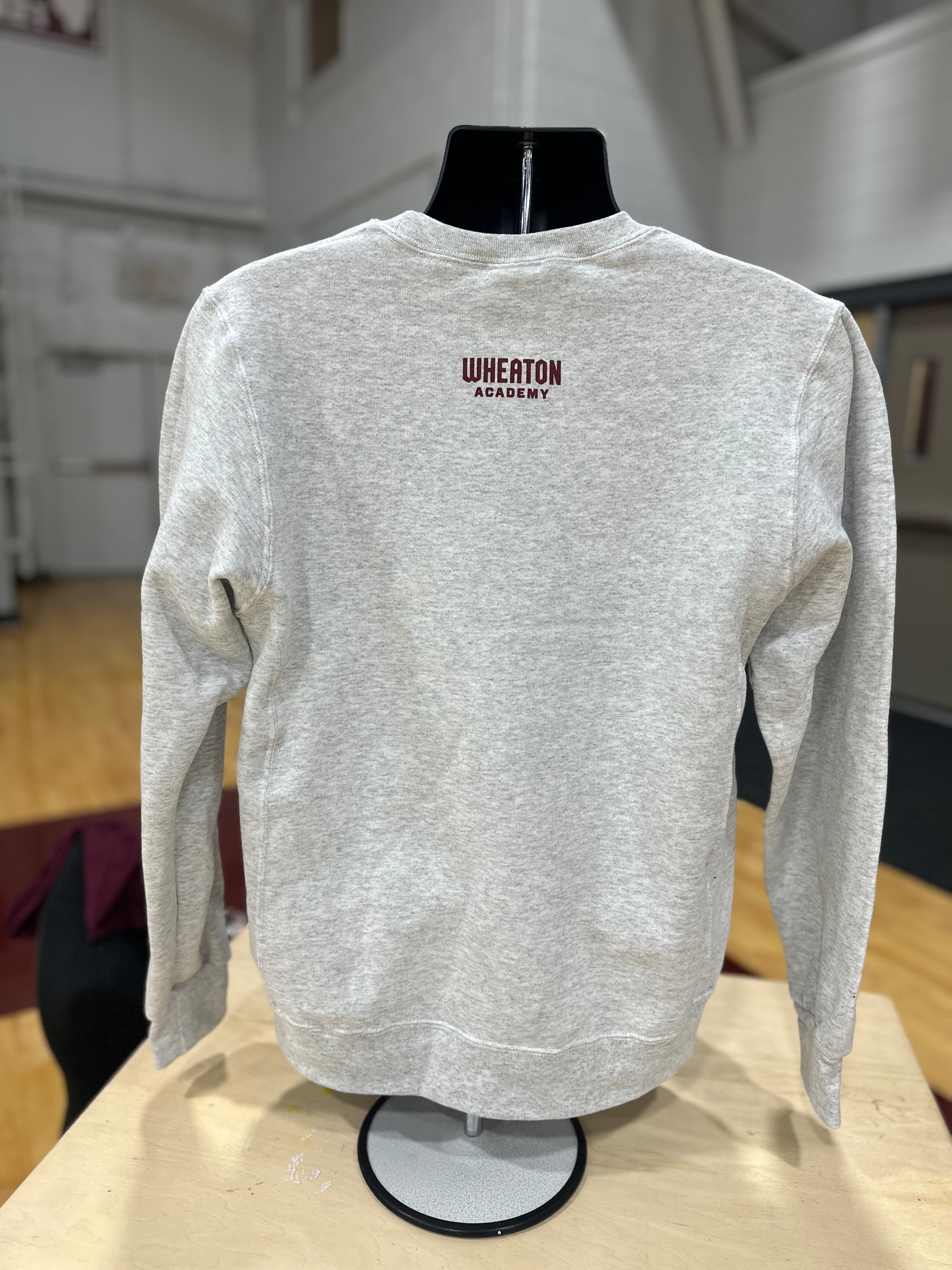 Gray Warriors Crewneck Sweatshirt Wheaton Academy Swag Store